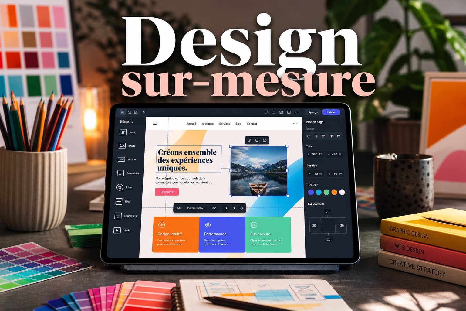 Tablette affichant l